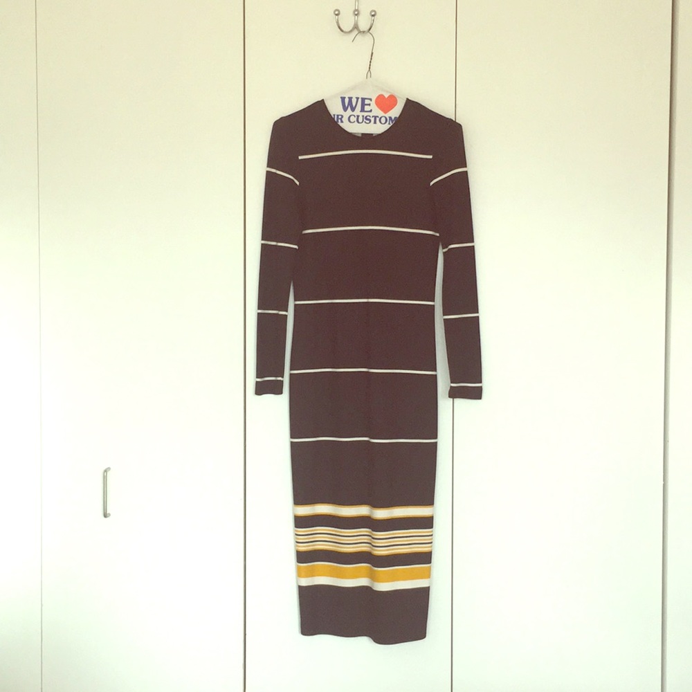 Zara striped midi Dress